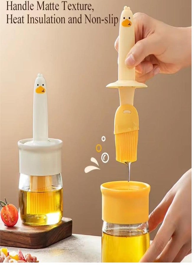 Tusmad 200ML 2 in 1 Olive Oil Measuring Dispenser Bottle with Silicone Pastry Basting Brush for Cooking Used for Kitchen Cooking, Frying, Baking, Barbecue, Pancakes, air Fryer, marinated - Image 5